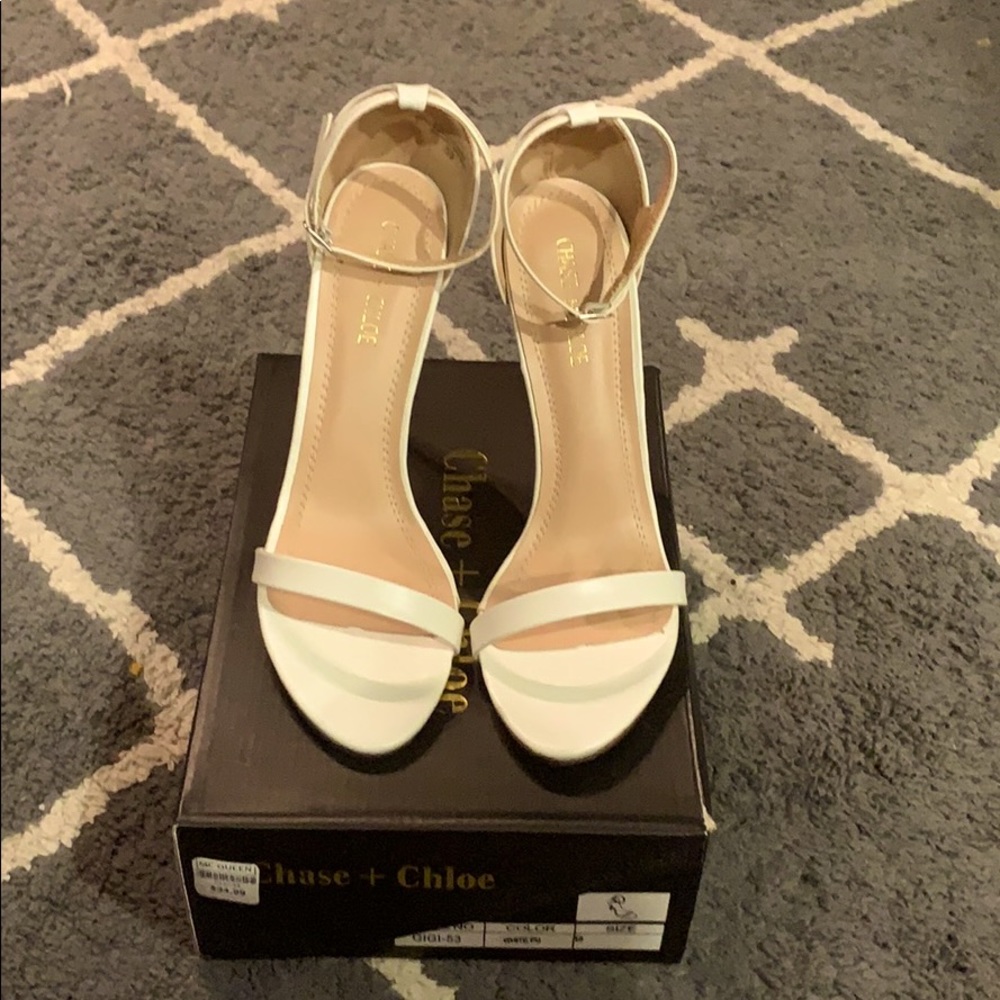 White Ankle Strap Sandal